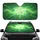 Translucent White Maple Leaf Luminous Green Swirl Smoke Cloud Car Sunshade - 1