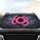 Pink Sunflowers Hummingbirds Dark Twilight Sky - Wildlife Lover Gift Car Sunshade - 4