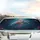 Swimming Sea Turtle Ocean Current - Oceanic Wildlife Lover Gift for Marine Life Admirer Car Sunshade - 5