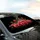 Glossy Red Cherry Clusters Velvety Black - Vibrant Vehicle Interior Decor for Fresh Fruit Lovers Car Sunshade - 6