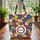 Personalized Storybook Crocheted Flowers Wreath - Everyday Lifestyle Gift Quilted Tote Bag - 3