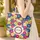 Personalized Storybook Crocheted Flowers Wreath - Everyday Lifestyle Gift Quilted Tote Bag - 4