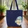 Ghost With Glasses Beanie Holding Star Name - Star Moon Night Sky Everyday Carryall Quilted Tote Bag - 3