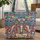 Western Interlocking Horse Heads Mosaic Equestrian Gift for Rider Quilted Tote Bag - 1