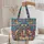 Western Interlocking Horse Heads Mosaic Equestrian Gift for Rider Quilted Tote Bag - 5