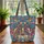 Western Interlocking Horse Heads Mosaic Equestrian Gift for Rider Quilted Tote Bag - 3