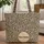 Leopard Spots Circular Medallion Name - Travel Essentials Quilted Tote Bag - 1