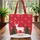White Deer Snowdrift Pine Trees Snowflakes Christmas Holiday Gift for Winter Celebration Quilted Tote Bag - 3