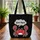 Cheerful Cartoon Crab Personalized Name - Beach Lover Travel Gift Quilted Tote Bag - 3