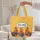 Googly Eye Patchwork Chickens Cloud Speech Bubble - Farm Animal Lover Gift Quilted Tote Bag - 5