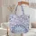 Bohemian Folk Art Paisley Floral Diamond Scalloped Medallion - Everyday Boho Lifestyle Gift Quilted Tote Bag - 5