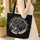 Personalized Roaring Black Panther Head Cracked Background - Wildlife Lover Gift Quilted Tote Bag - 4