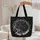Personalized Roaring Black Panther Head Cracked Background - Wildlife Lover Gift Quilted Tote Bag - 5