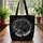 Personalized Roaring Black Panther Head Cracked Background - Wildlife Lover Gift Quilted Tote Bag - 3