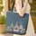 Teepees Diamonds Zigzags Arrowheads Personalized - Everyday Travel Gift Quilted Tote Bag - 4