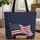 American Flag Eagle Stars Name Plaque - Patriotic Lifestyle Gift Quilted Tote Bag - 1