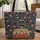 Ornate Camper Van Floral Vines Personalized Name - Traveler Gift Quilted Tote Bag - 1