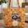 Personalized Raccoon Jack-o'-Lantern Autumn Leaves - Fall Halloween Wildlife Gift Quilted Tote Bag - 1