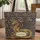 Golden Dragon Ancient Books Baroque Scrolls Damask Foliage - Dragon Lover Gift Quilted Tote Bag - 1