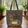 Golden Dragon Ancient Books Baroque Scrolls Damask Foliage - Dragon Lover Gift Quilted Tote Bag - 3