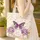 Ornate Butterfly Purple Roses Floral Wreath - Nature Lover Everyday Carryall Quilted Tote Bag - 4