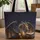Regal Dragon Ancient Book Night Sky Wildflower - Fantasy Lover Gift Storybook Fan Quilted Tote Bag - 1