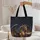 Regal Dragon Ancient Book Night Sky Wildflower - Fantasy Lover Gift Storybook Fan Quilted Tote Bag - 5