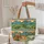 Adventure Landscape Camper Van Fox Personalized - Travel Essentials for Explorers Quilted Tote Bag - 5