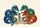 Four Fantastical Dragons Organic Motifs - Fantasy Lover Gift Quilted Tote Bag - 7