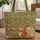 Forest Squirrel Campfire Wooden Sign Pine Needles Wildflowers - Woodland Lover Gift Quilted Tote Bag - 1