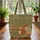Forest Squirrel Campfire Wooden Sign Pine Needles Wildflowers - Woodland Lover Gift Quilted Tote Bag - 3