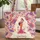 Boho Female Figure Long Hair Paisley Floral Name Wreath - Everyday Carry Lifestyle Gift Quilted Tote Bag - 1