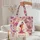 Boho Female Figure Long Hair Paisley Floral Name Wreath - Everyday Carry Lifestyle Gift Quilted Tote Bag - 5