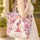 Boho Female Figure Long Hair Paisley Floral Name Wreath - Everyday Carry Lifestyle Gift Quilted Tote Bag - 4