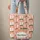 Peaches Apricots Leaves Red Stripes - Peach Lovers Gift Quilted Tote Bag - 6