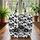 Ink Wash Flowers Brush Strokes Circular Frame Everyday Gift Quilted Tote Bag - 3