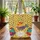 Folk Art Patchwork Chickens Floral Wreath Personalized - Farmhouse Decor Gift Quilted Tote Bag - 3
