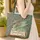 Majestic Mint Green Dragon Antique Book Personalized Botanical - Medieval Fantasy Gift Quilted Tote Bag - 4