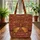 Stylized Bees Organic Swirls Name Plaque - Everyday Gift for Bee Lovers Quilted Tote Bag - 3