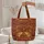Stylized Bees Organic Swirls Name Plaque - Everyday Gift for Bee Lovers Quilted Tote Bag - 5