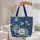 White Scale Blue Dragon Rose Foliage Gold Medallion Personalized Gift for Fantasy Lover Quilted Tote Bag - 5