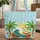 Tropical Beach Palm Tree Ocean Floral Wreath - Coastal Everyday Carry Gift Quilted Tote Bag - 1