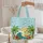 Tropical Beach Palm Tree Ocean Floral Wreath - Coastal Everyday Carry Gift Quilted Tote Bag - 5