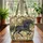 Majestic Navy Gold Wild Horse Galloping Small Leaf Garland - Wildlife Lover Gift Quilted Tote Bag - 3