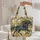 Majestic Navy Gold Wild Horse Galloping Small Leaf Garland - Wildlife Lover Gift Quilted Tote Bag - 5