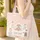 Fluffy Brown Dog Tiny Floral Sprigs Green Leaves Wreath - Dog Lover Everyday Gift Quilted Tote Bag - 4