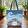 Personalized Blue Sea Turtles Ocean Waves Seashells - Ocean Lover Gift Quilted Tote Bag - 3