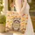 Autumn Raccoon Leaves Wooden Name Sign - Fall Decor Gift for Nature Lover Quilted Tote Bag - 4