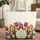 Vibrant Tulips Hyacinths Swirls Name Floral Lover Gift Quilted Tote Bag - 1