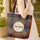 Paw Prints Rustic Plaid Western Hoop - Farmhouse Decor Pet Lover Gift Quilted Tote Bag - 4